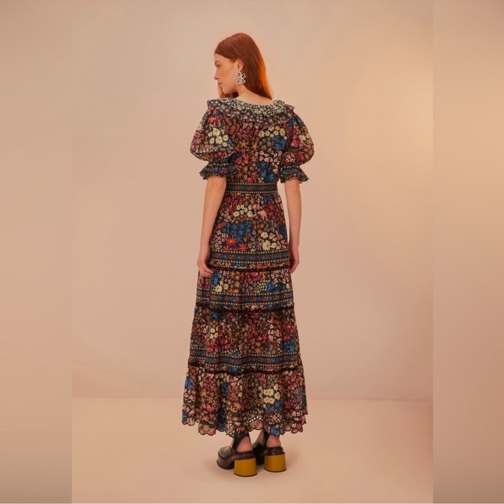 Farm Rio Black Jujus Garden Maxi Dress - Picture 6 of 10